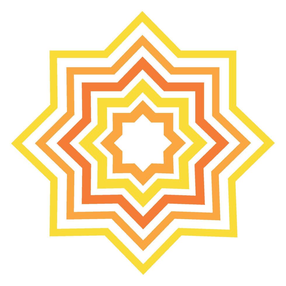 An orange and yellow star with a white background vector