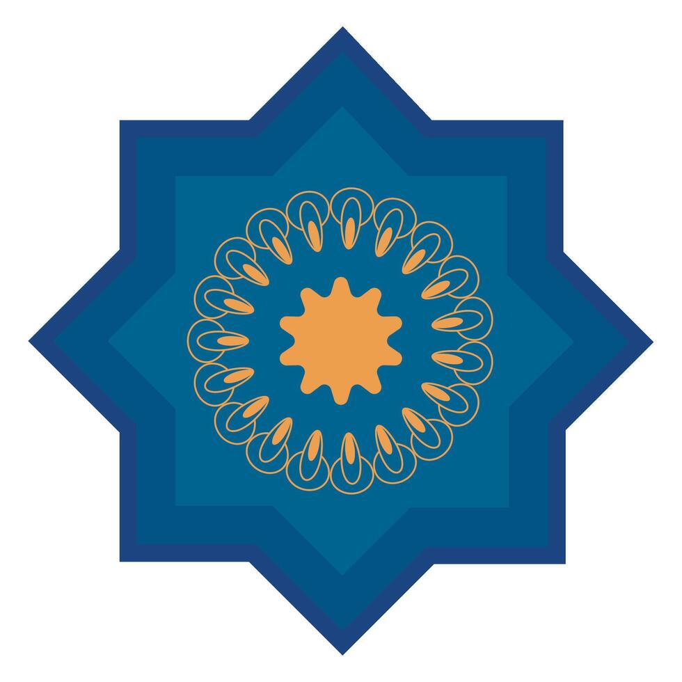 The islamic star is a symbol of peace and harmony vector