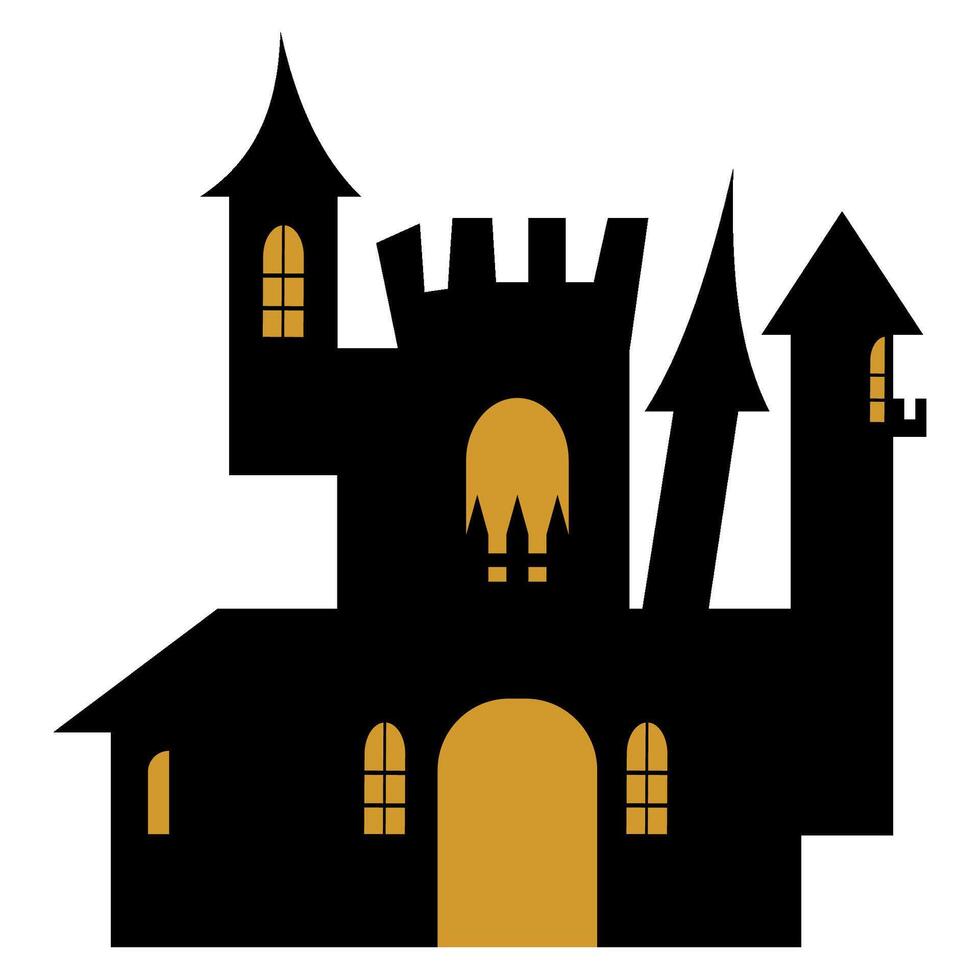 Halloween castle clip art vector