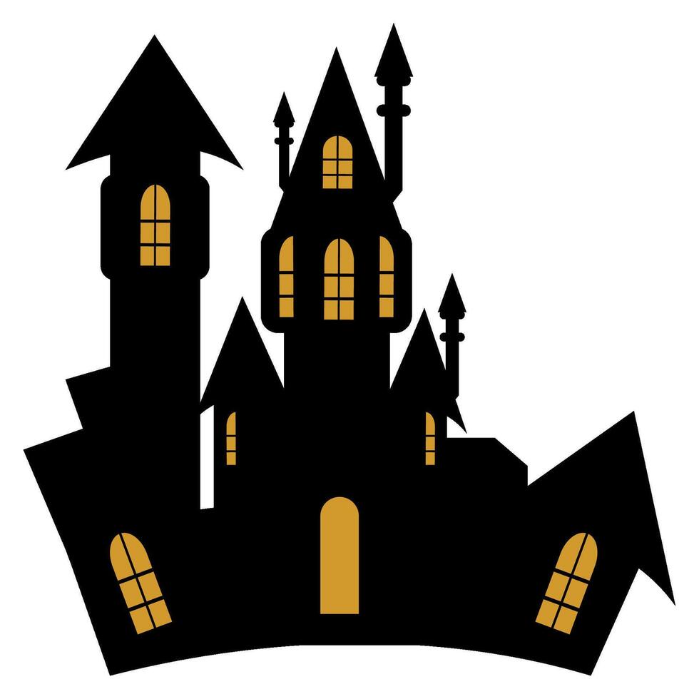 Halloween castle clip art vector