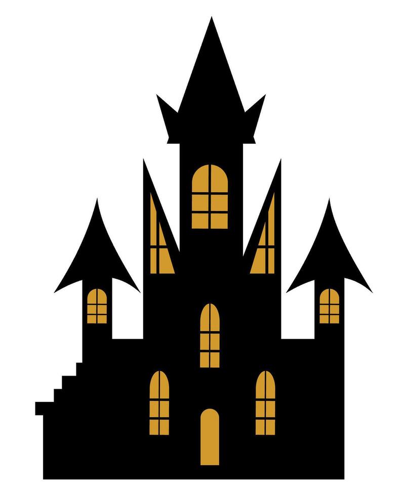 Halloween castle clipart vector
