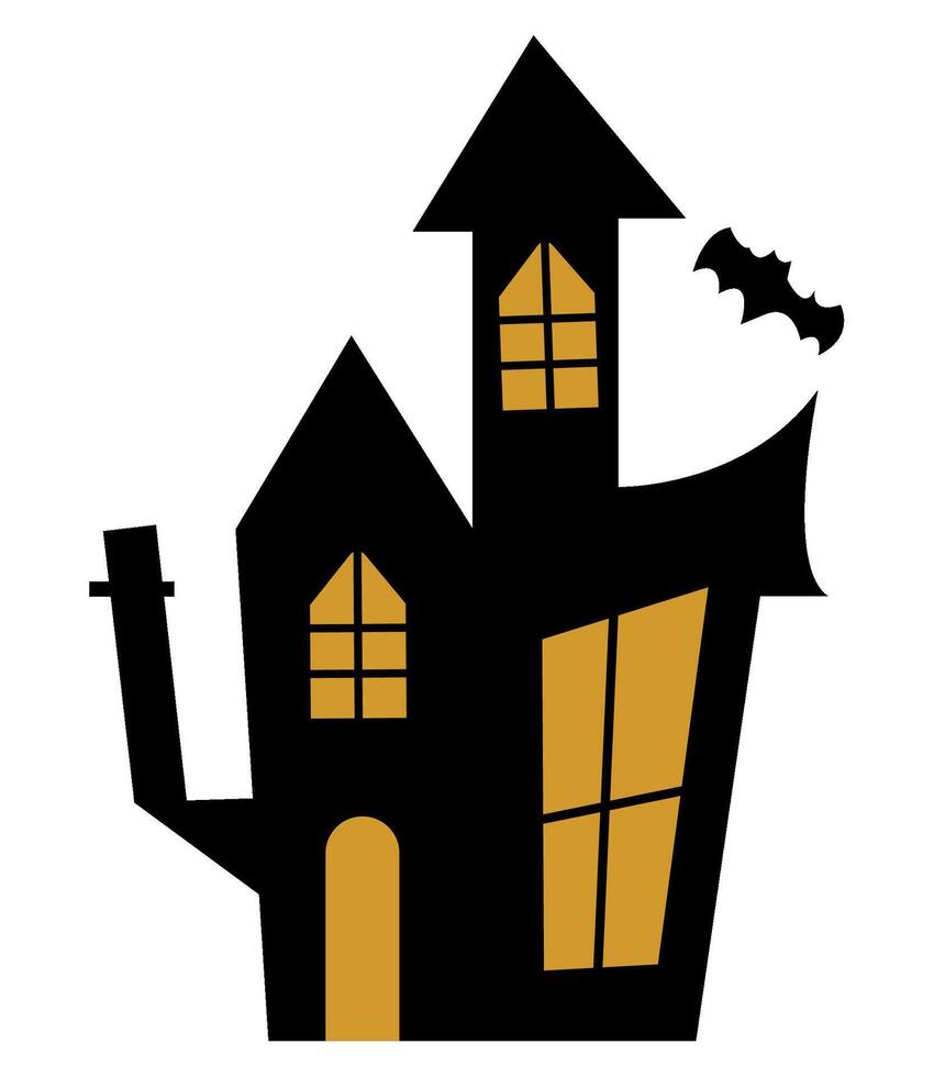 Halloween house clipart vector