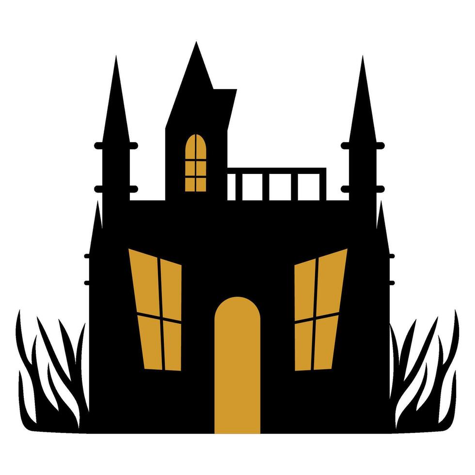 Halloween house clip art vector