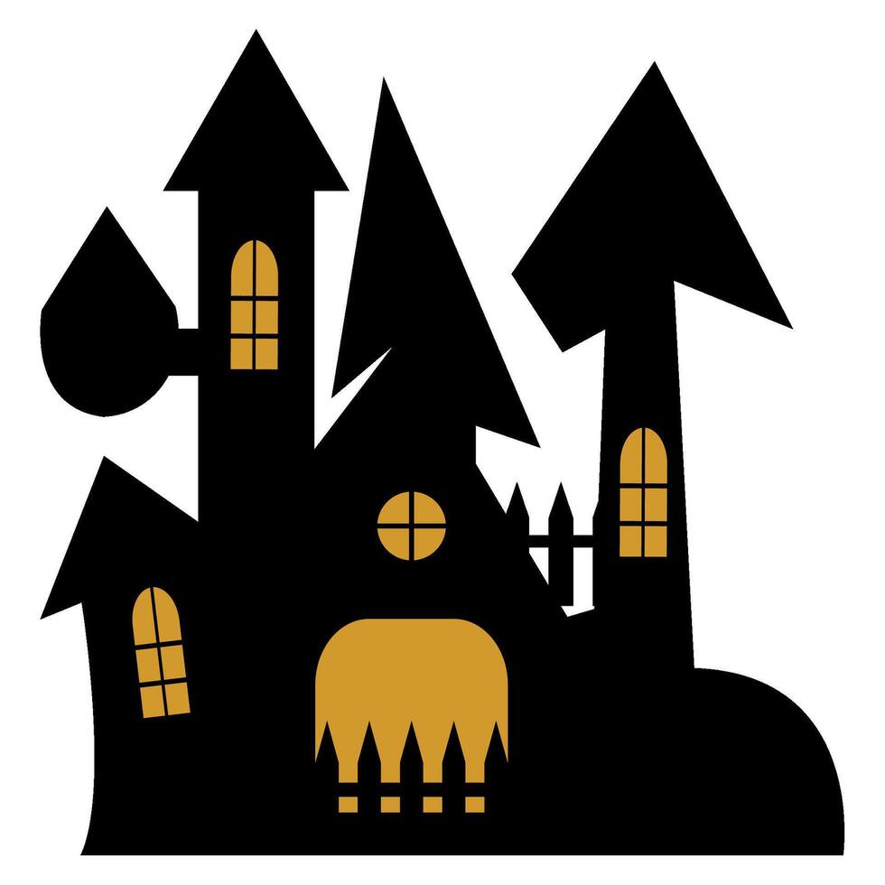 Halloween castle clip art vector