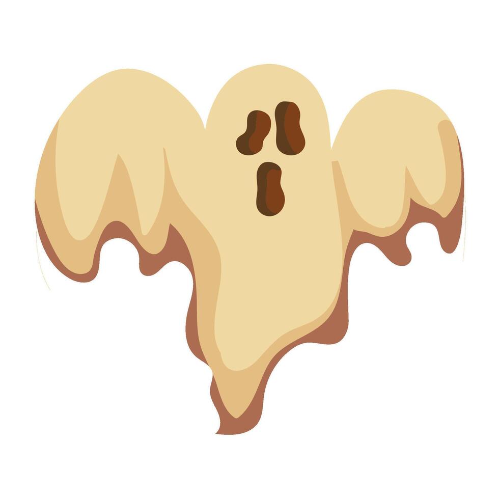 A ghost with a face and a ghostly face vector