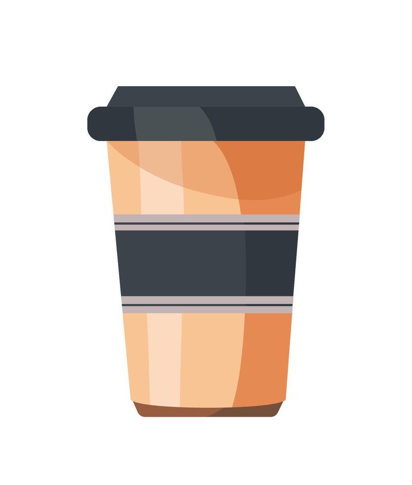 Coffee cup icon, flat design, isolated on white background vector