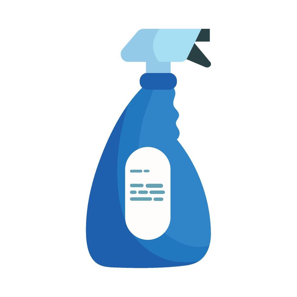 A blue spray bottle with a spray nozzle vector