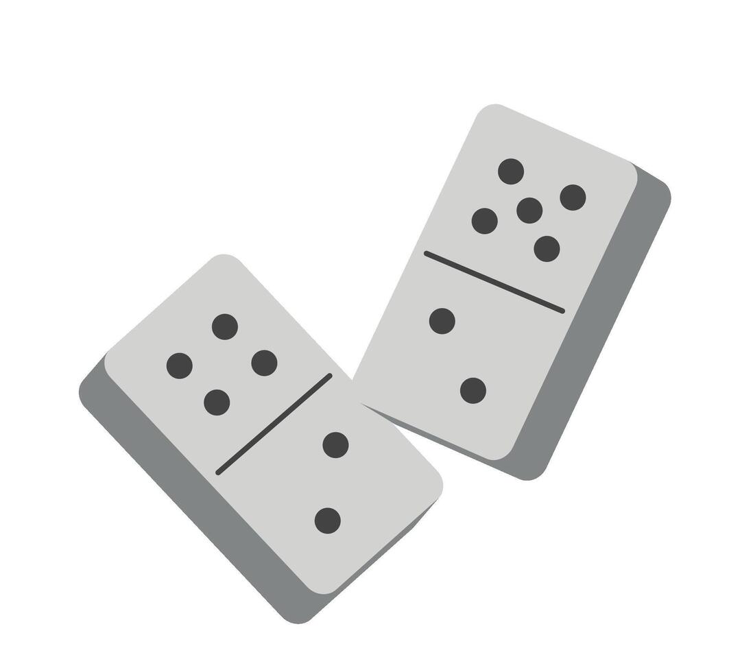 Two domino pieces on a white background vector