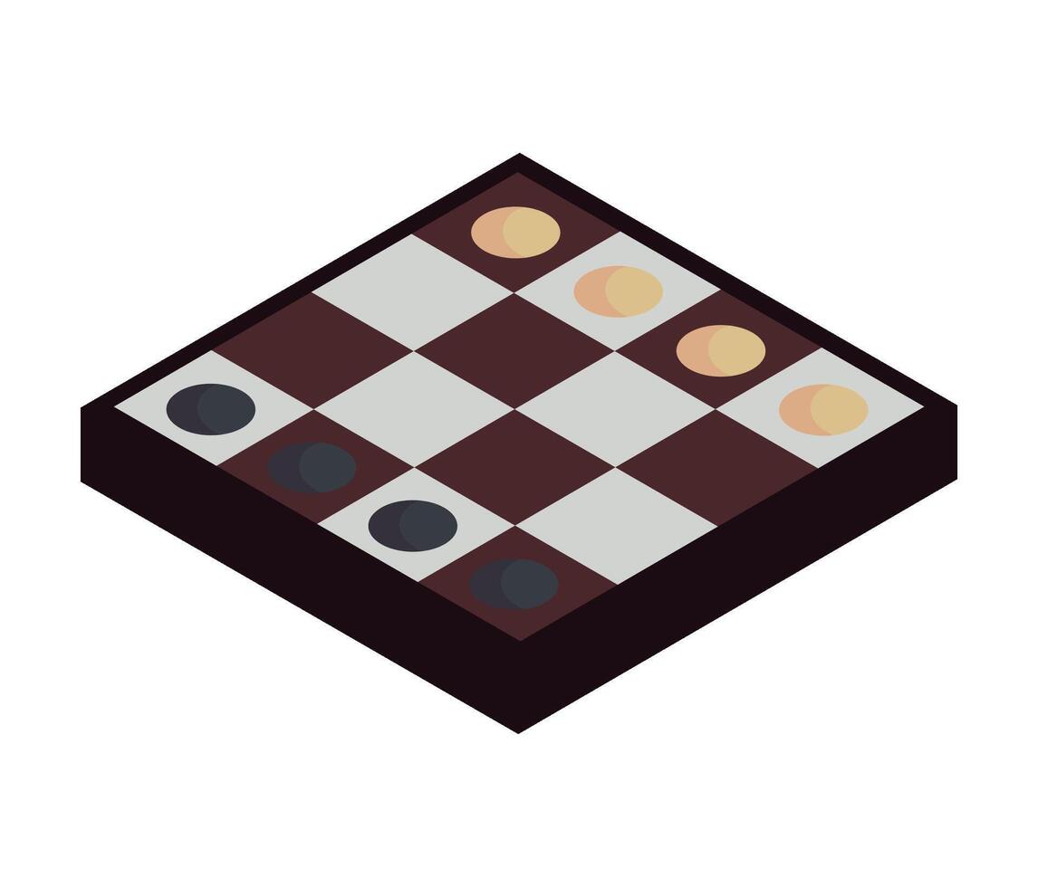 Chess board with black and white squares vector