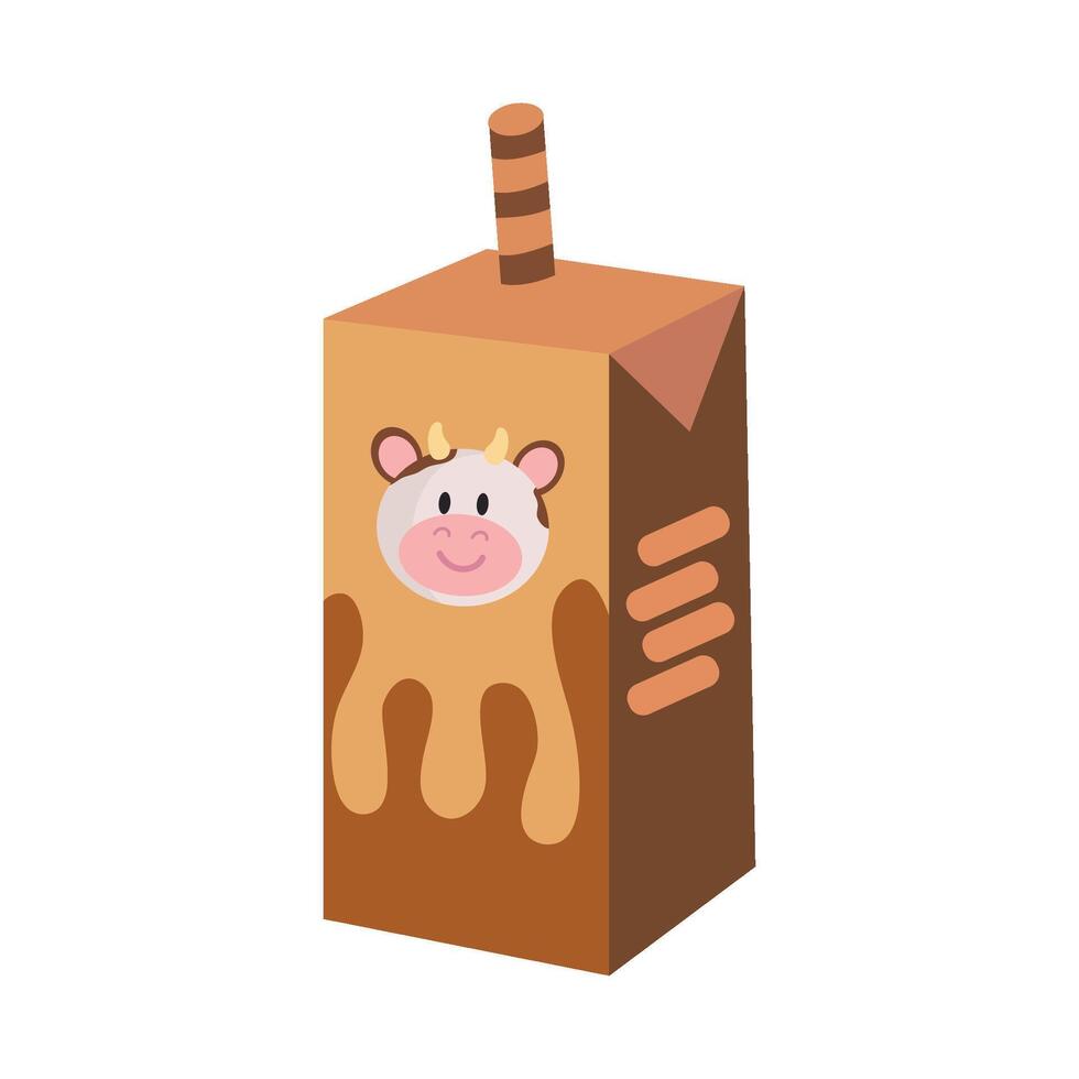 A milk carton with a cow face on it vector