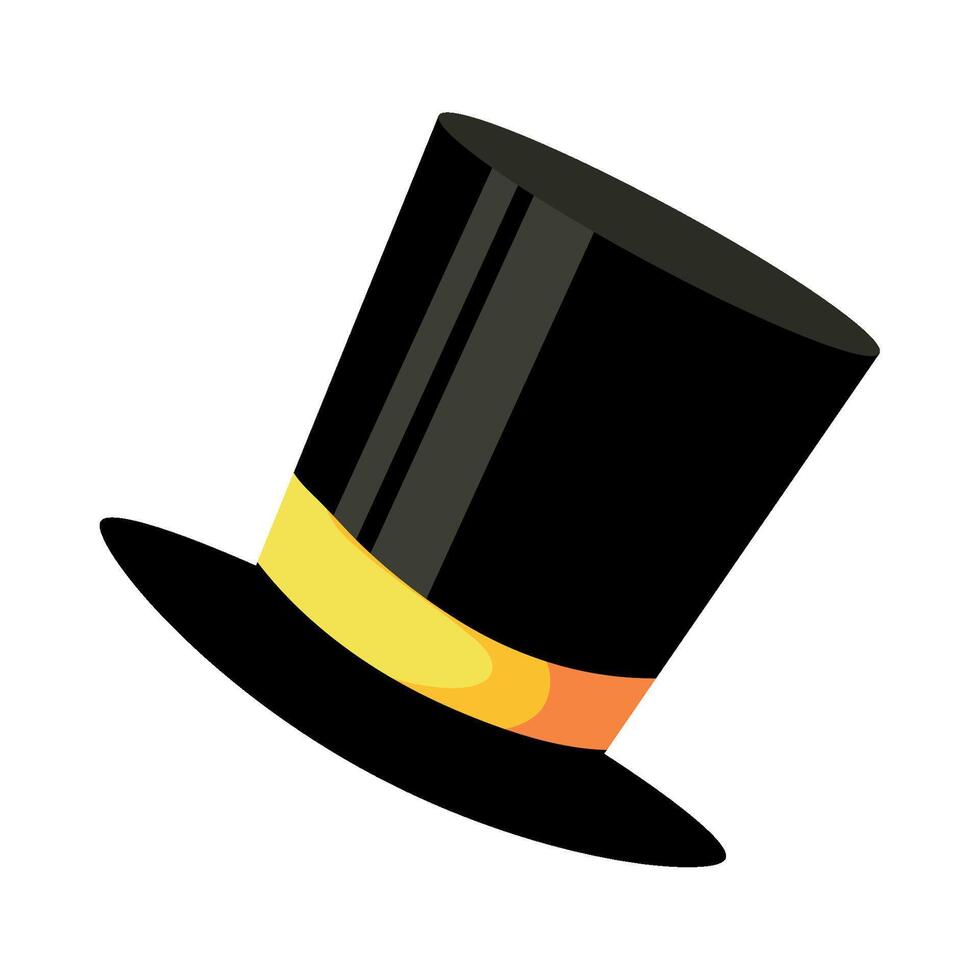 Top hat illustration vector