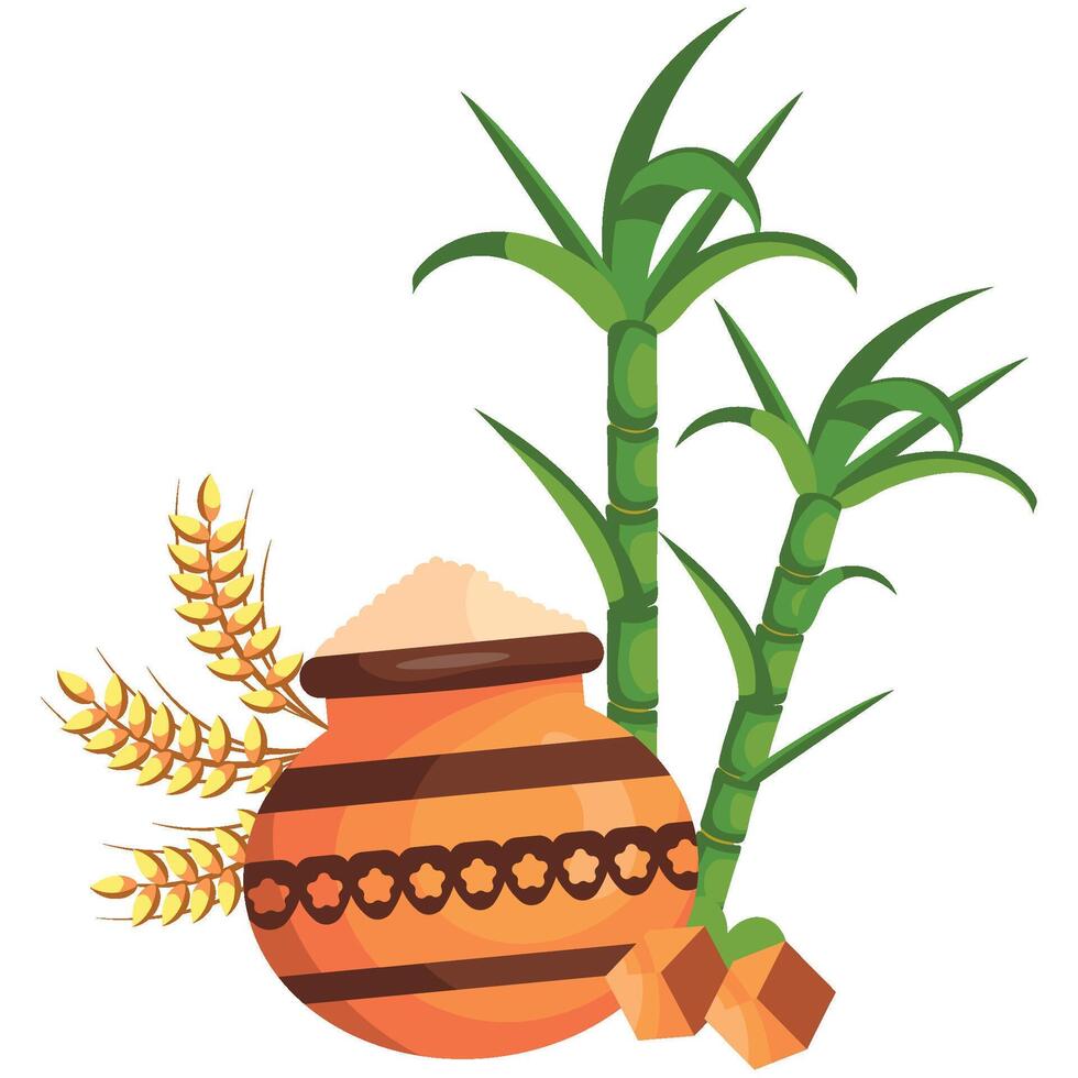 Indian festival of pongal vector