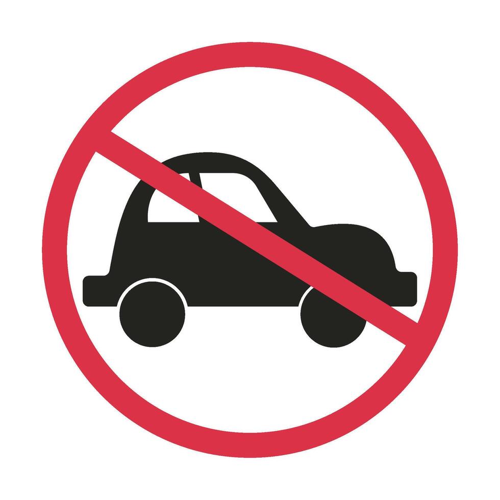 No car allowed sign illustration vector