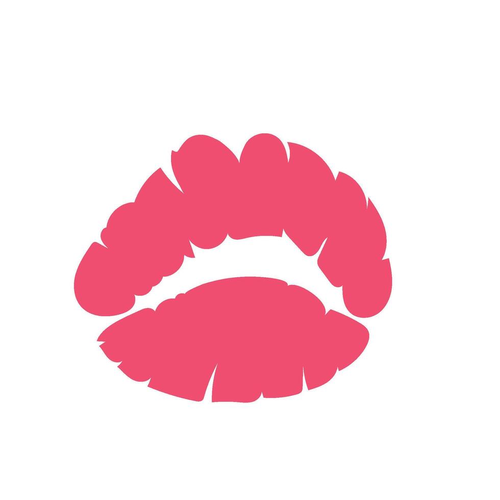 A pink lipstick on a white background vector