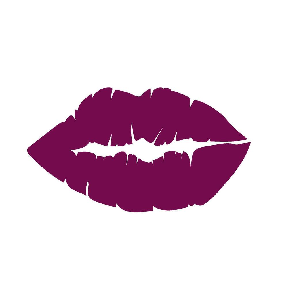 A purple lipstick on a white background vector