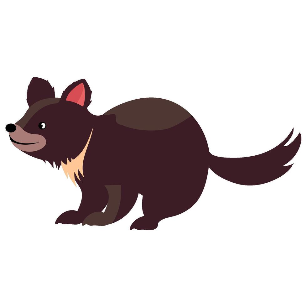 A cartoon brown animal with a long tail vector