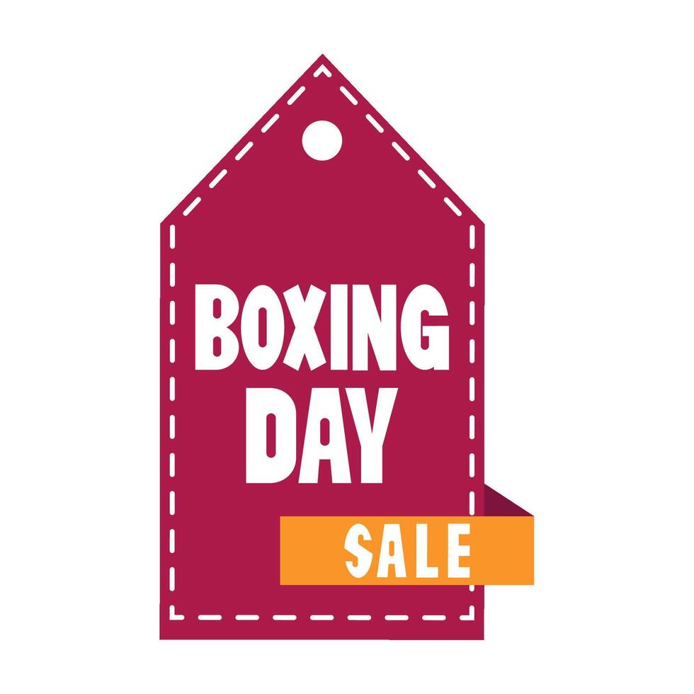 Boxing day sale tag illustration vector