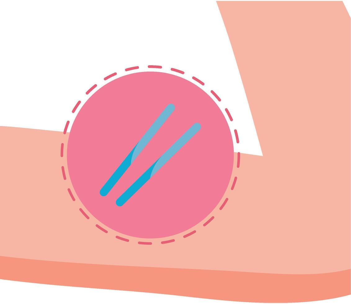 A person with a needle in their arm vector