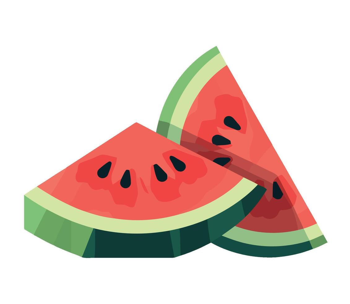 Watermelon slice illustration vector