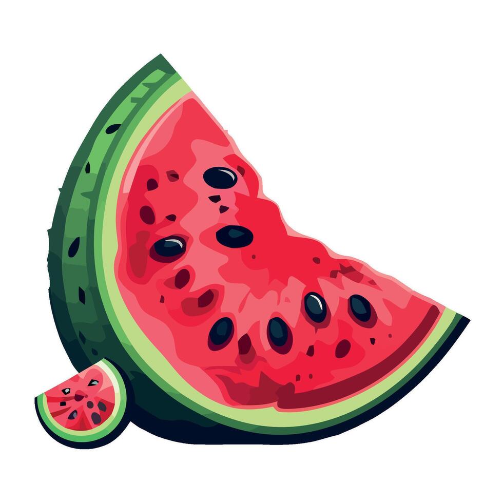 Watermelon slice illustration vector