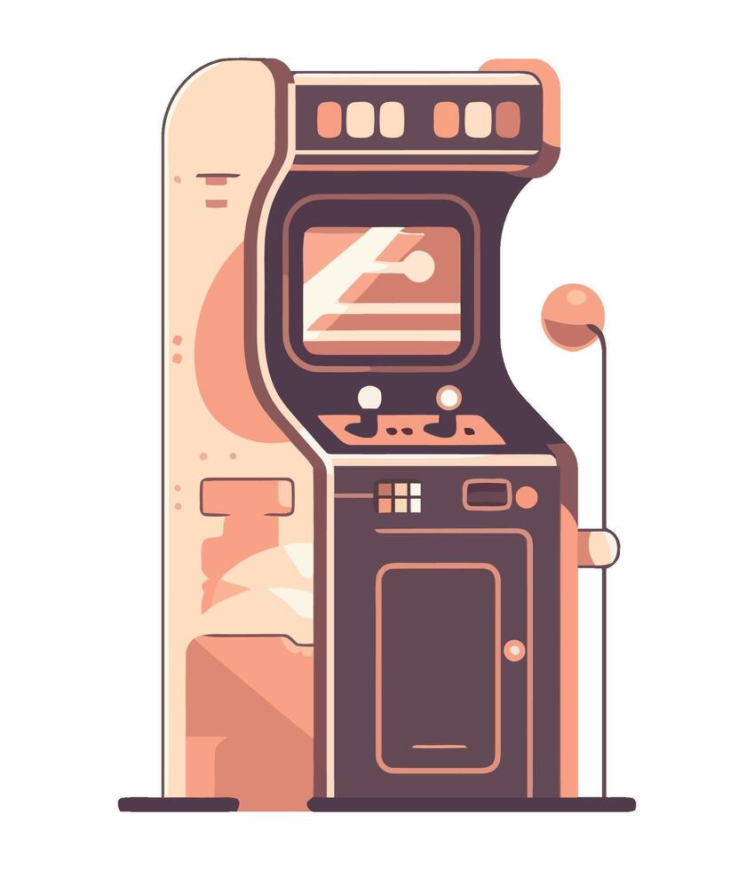 An illustration of an arcade machine vector