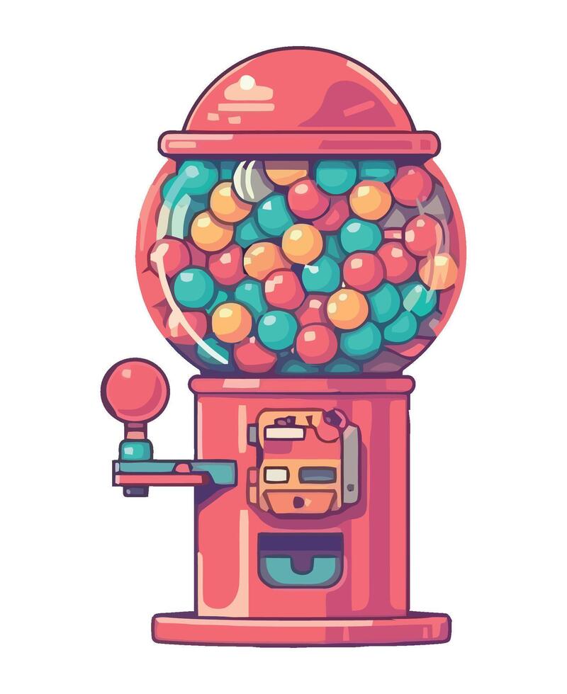 Gumball machine illustration vector