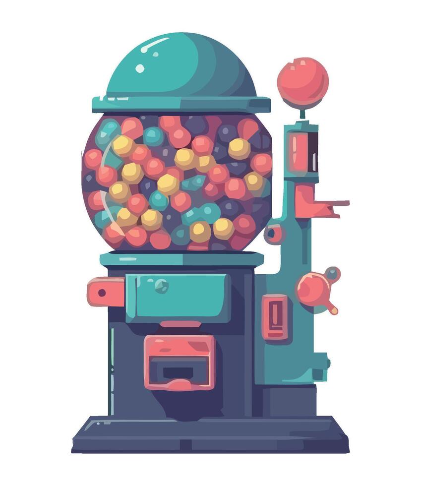 Gumball machine illustration vector