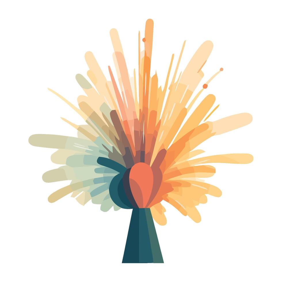 A colorful explosion of paint on a white background vector