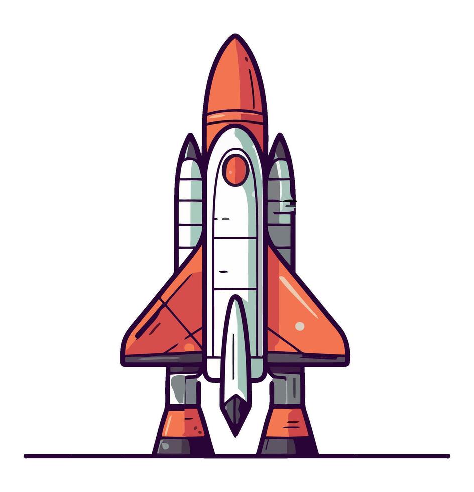Space shuttle illustration vector