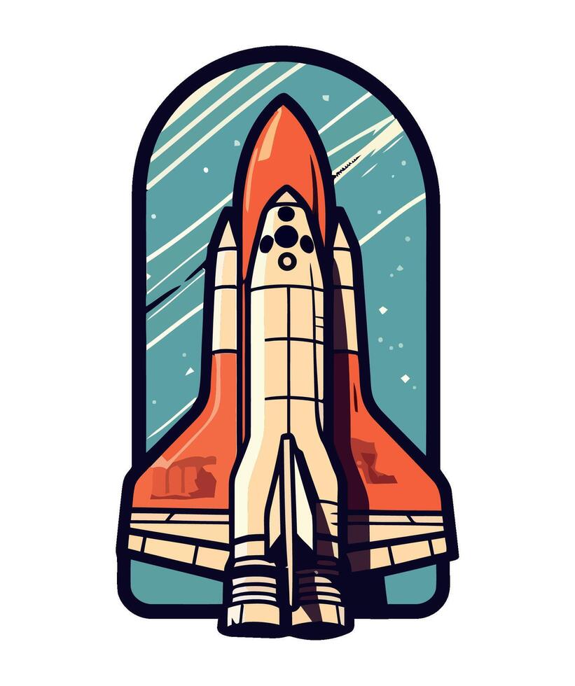 Space shuttle illustration vector