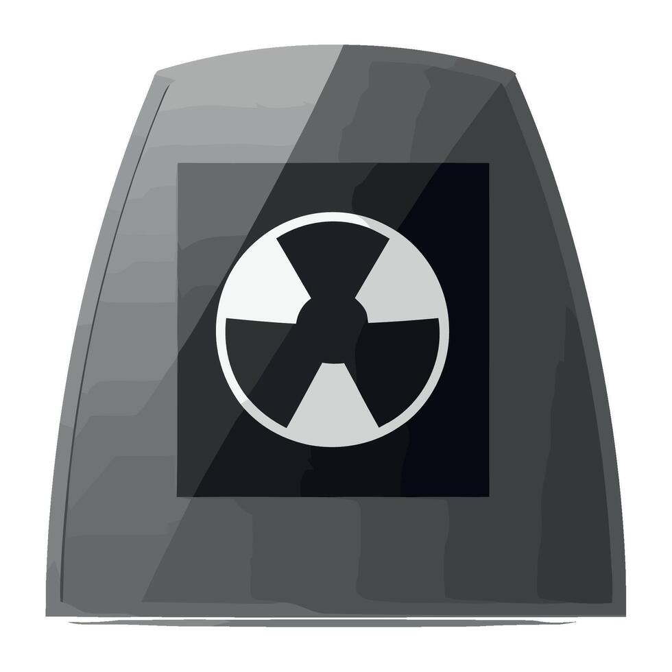 A radioactive symbol on a tombstone vector