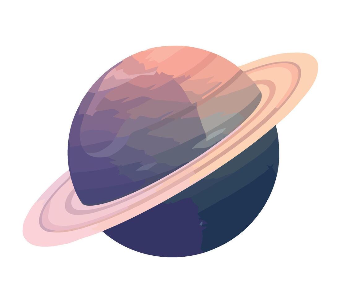 Saturn planet illustration vector