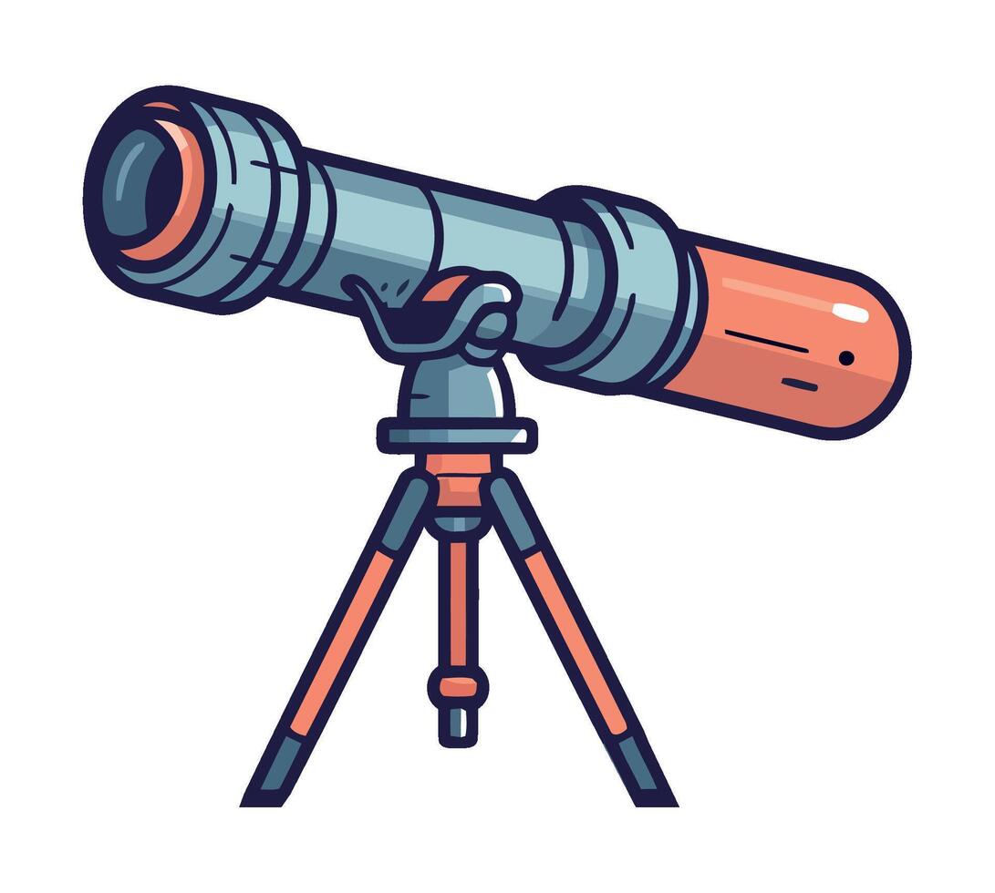 Telescope on tripod illustration vector