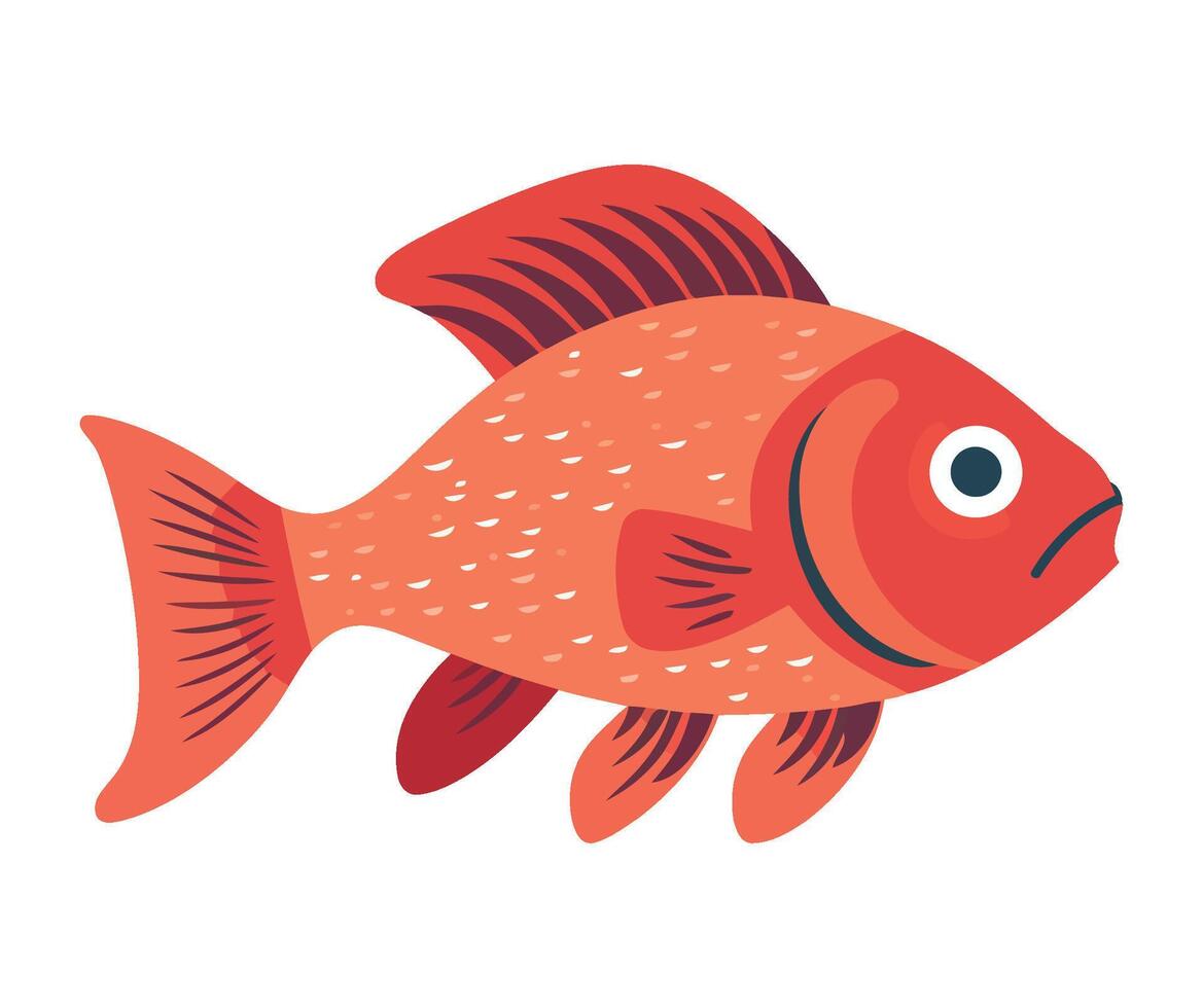 Fish illustration isolated on white background vector