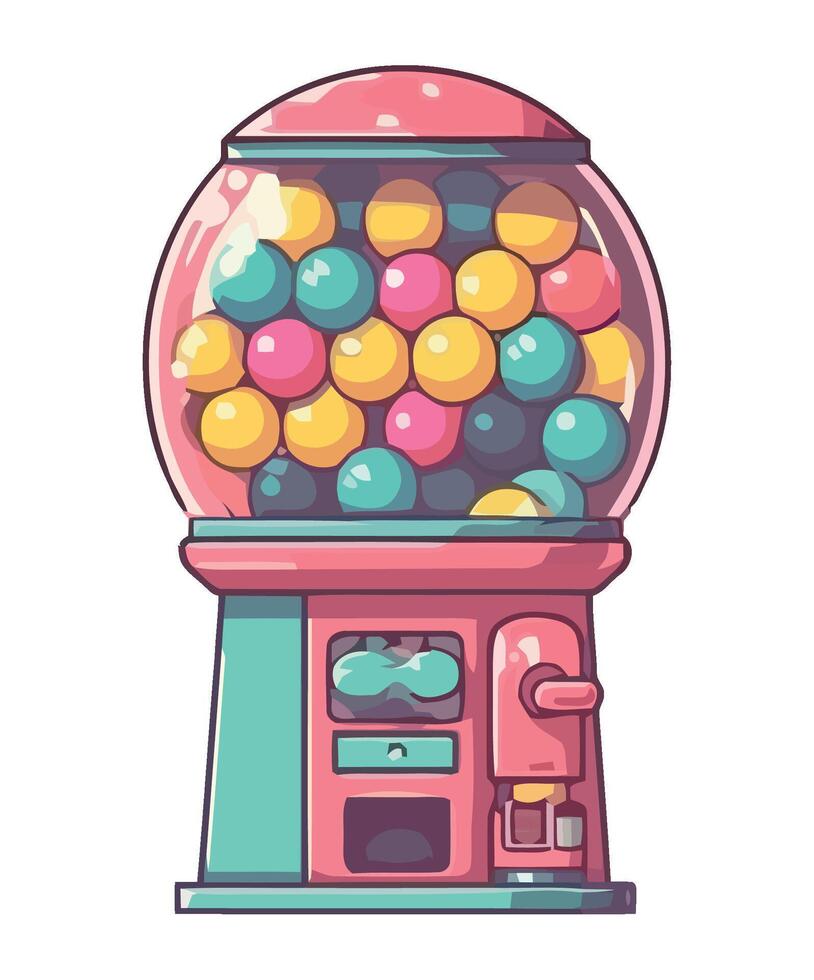 Gumball machine illustration vector