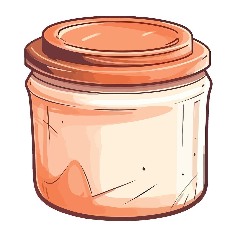 Jar of jam illustration vector