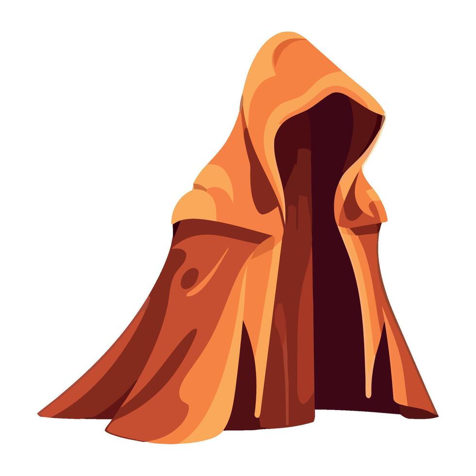 A hooded cloak with a hood on it vector
