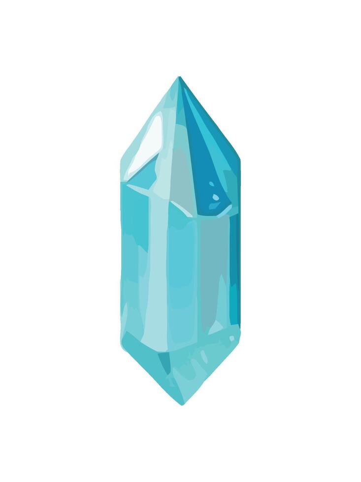 Blue gemstone illustration isolated on white background vector