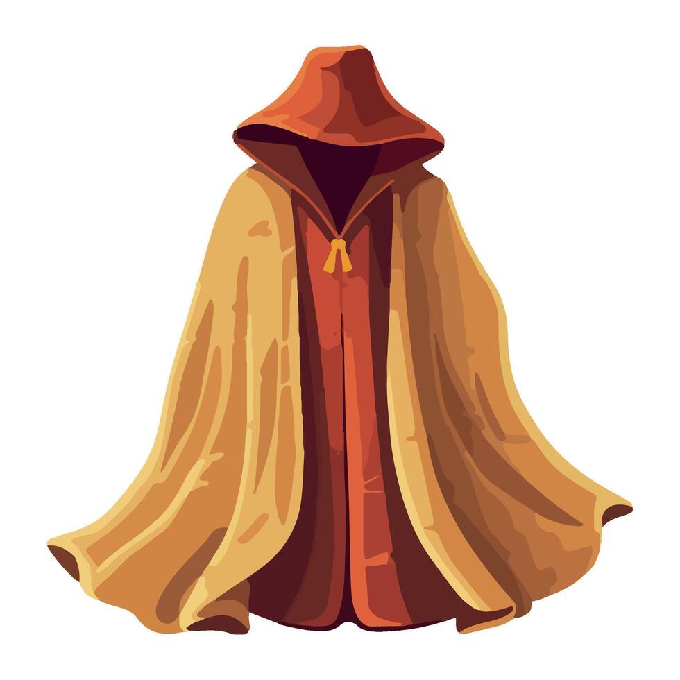 A hooded cloak with a hood on it vector