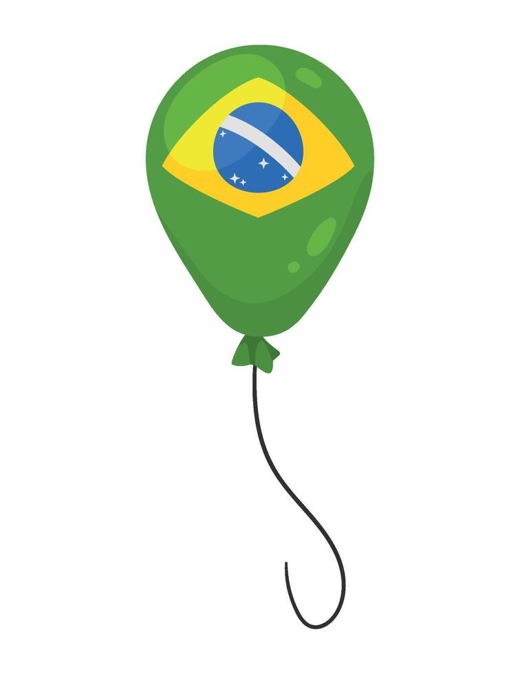 Brazil flag balloon illustration vector