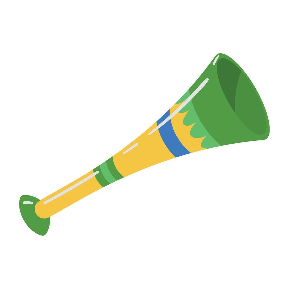 A green and yellow horn on a white background vector
