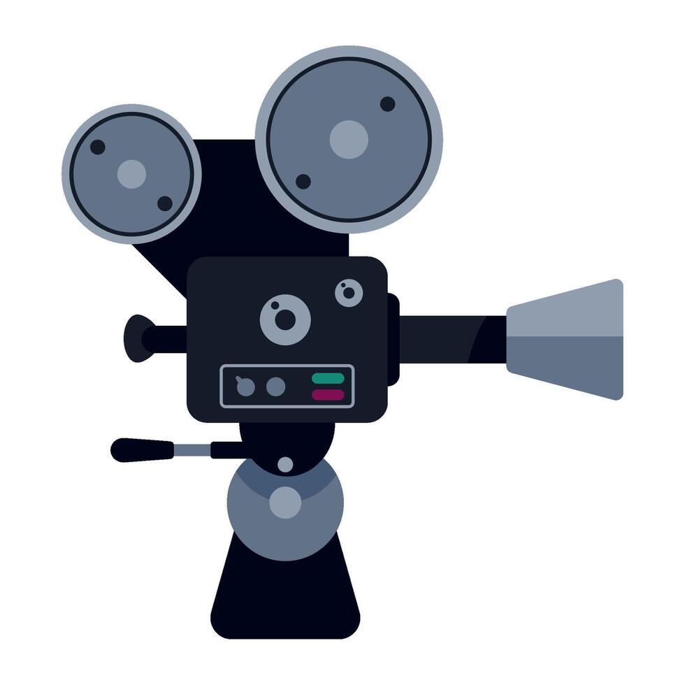 An illustration of a movie camera vector