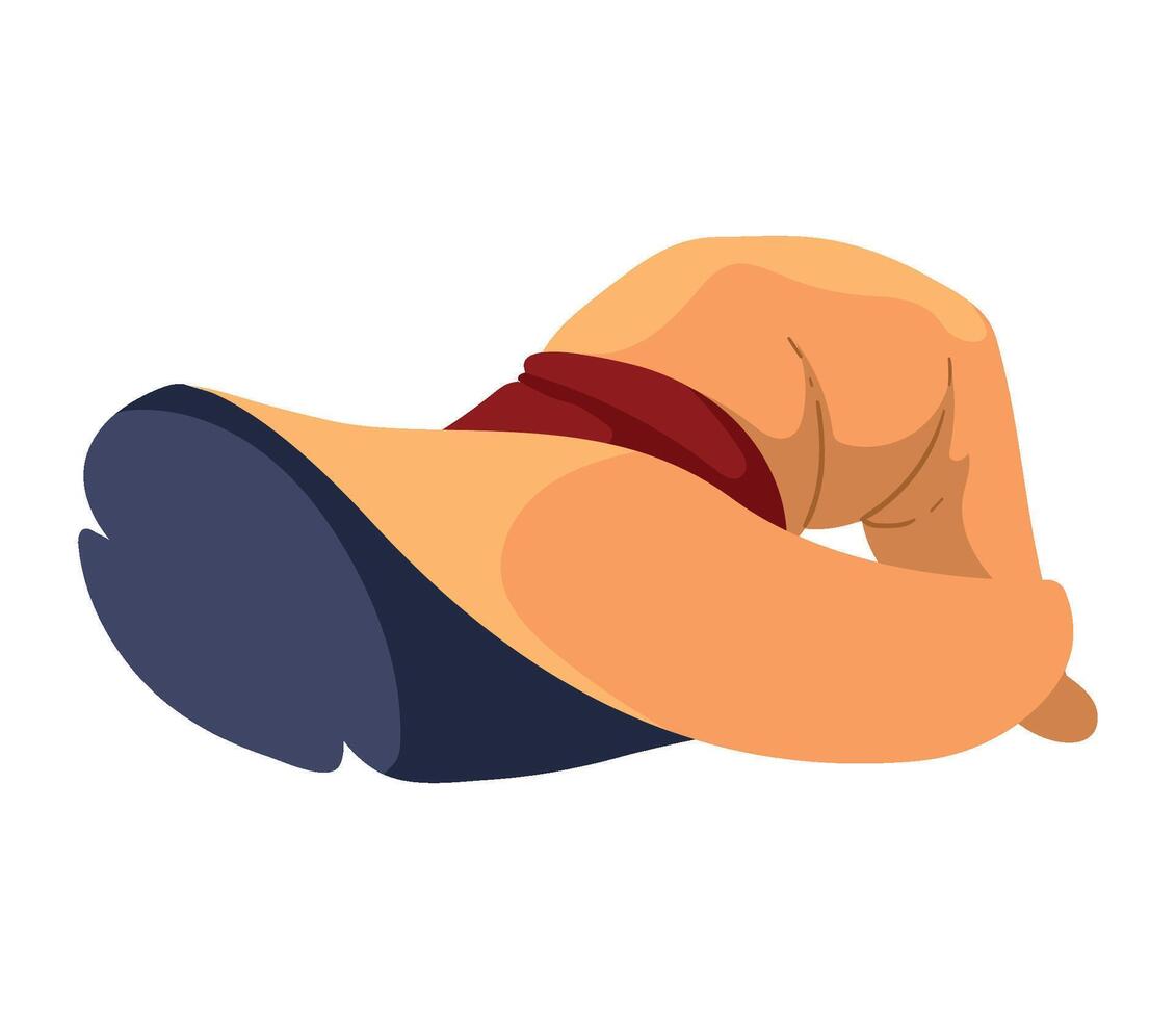 A cartoon hand with a red band around it vector