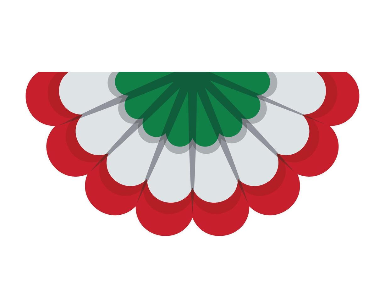 The flag of italy is shown in a flat design vector