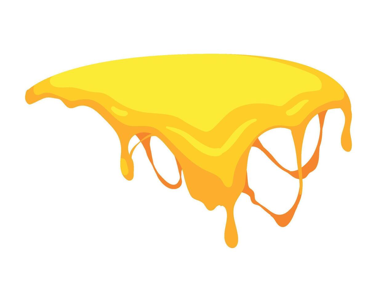 Melted cheese on a white background vector