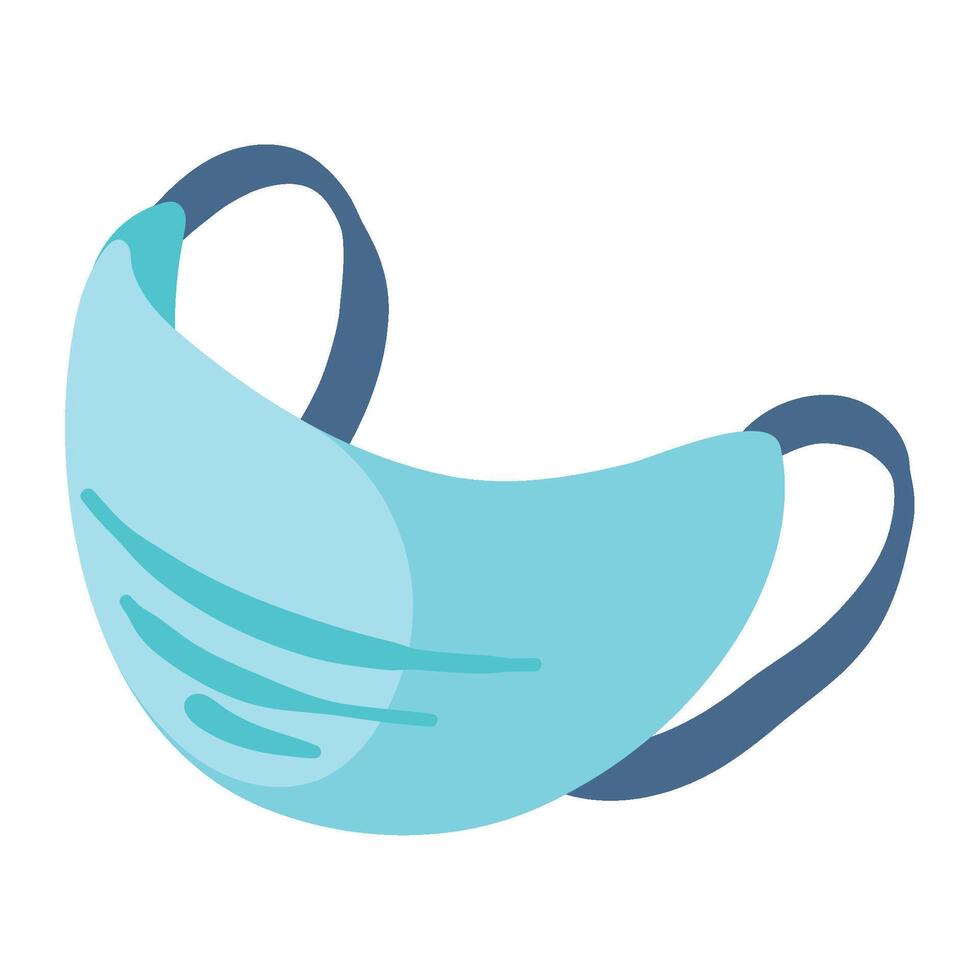 A blue face mask on a white background vector