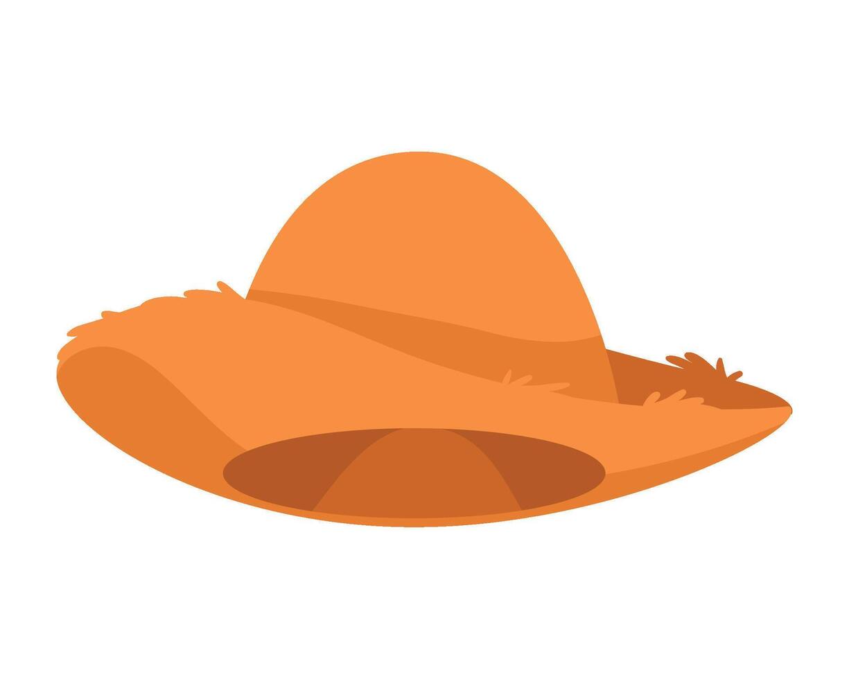 An orange hat on a white background vector
