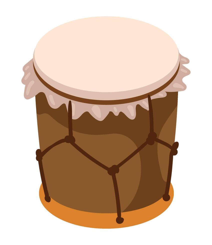 A drum on a white background vector