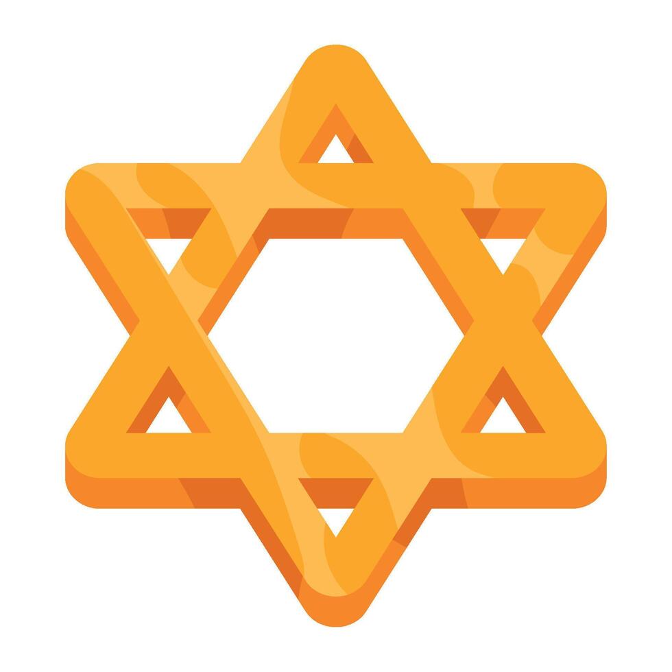 The star of david is a symbol of jewish faith vector