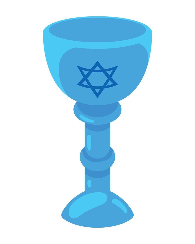Jewish cup icon in cartoon style illustration vector